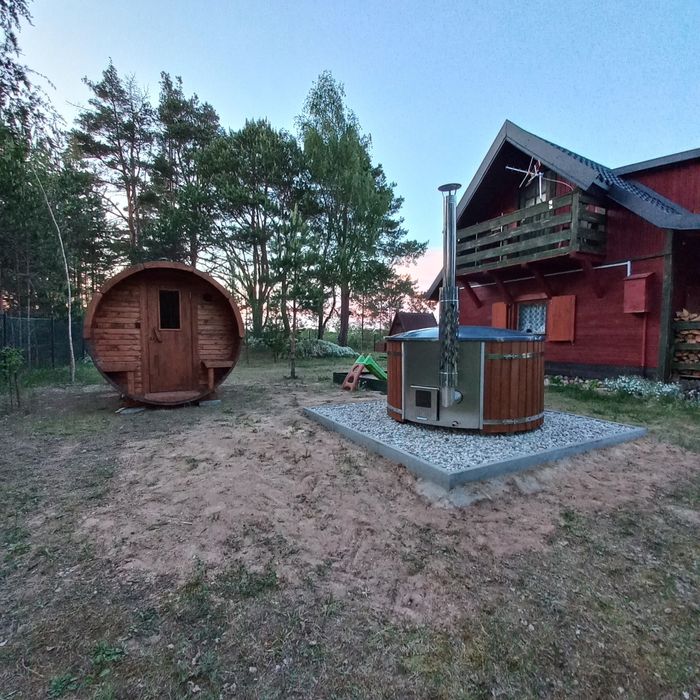 Domek Letniskowy Płociczno koło Ełku.Mazury.Sauna.Jacuzzi.Jezioro.Las.