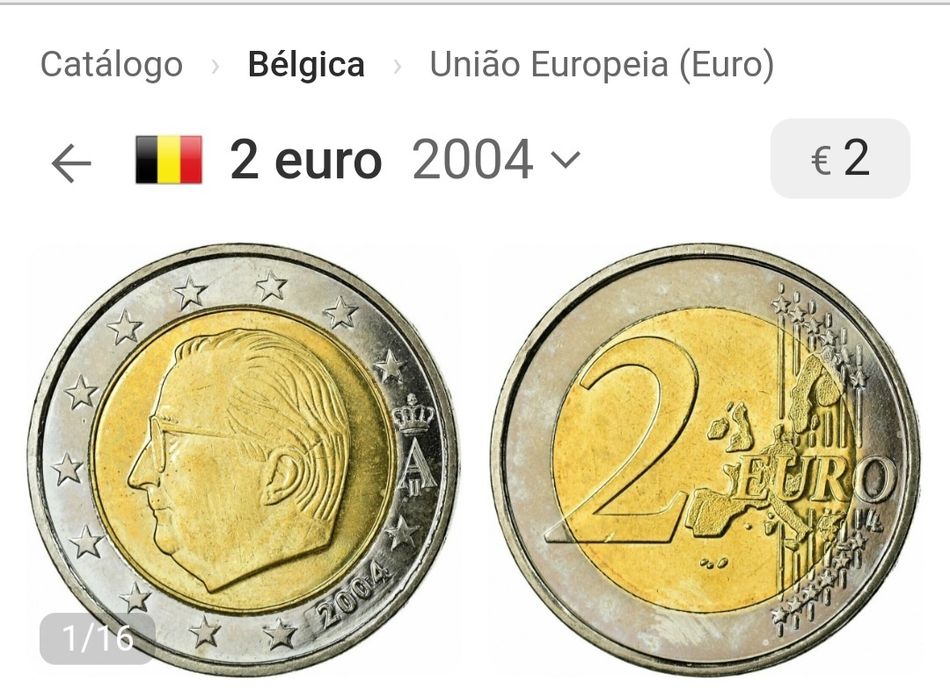 Moeda 2€, Bélgica 2004