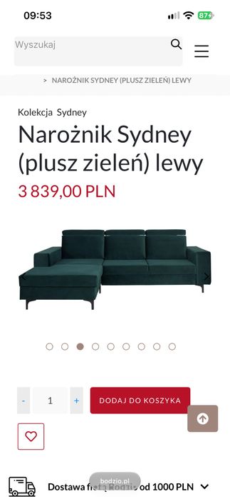 Narożnik Sydney (lewy)