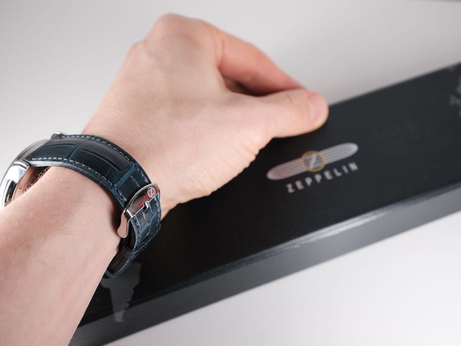 Zeppelin LZ 14 Marine Quartz Chronograph (42mm) Dark Blue Dial