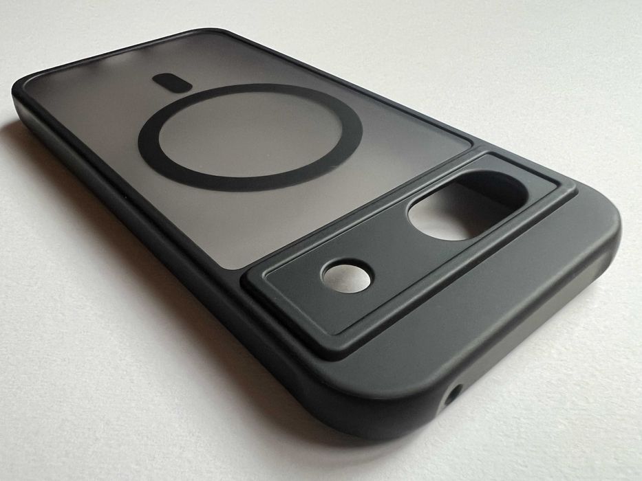 Google Pixel 8a чохол Magnetic MagSafe чорний силікон TPU чехол