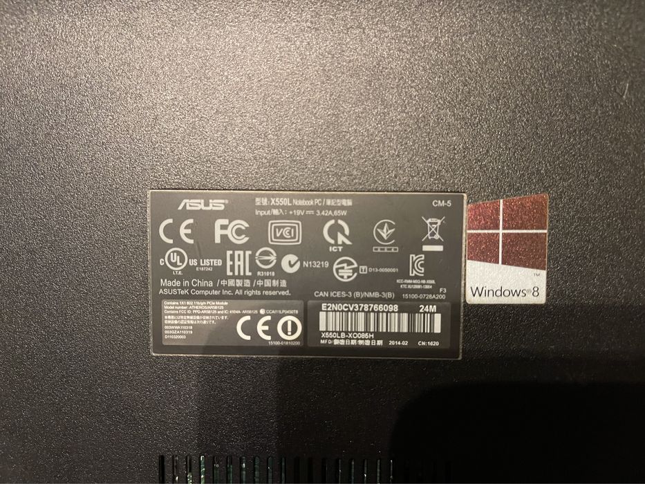 Portatil Asus X550L Notebook Pc64409188486659122