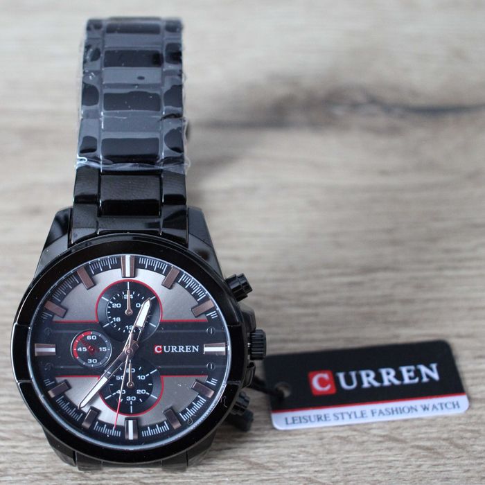 Zegarek kwarcowy męski elegancki bransoleta stal