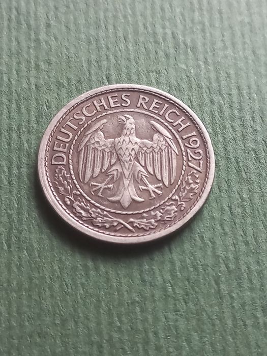 Niemcy - 50 fenigów 1927 r. -Hamburg - J