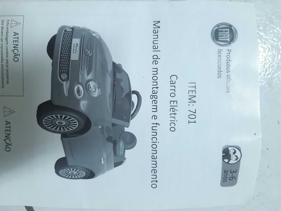 Carro Criança Elétrico - FIAT 500 - NOVO