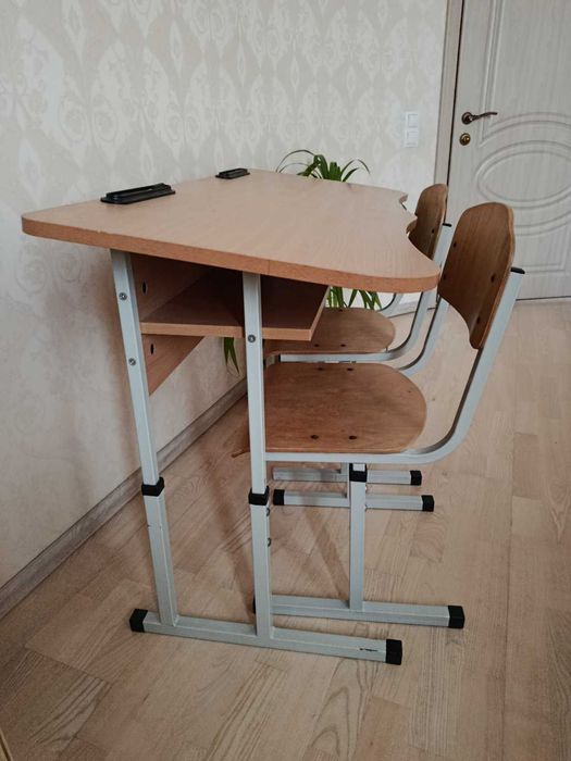 Парта стол школьный двухместный  дерево