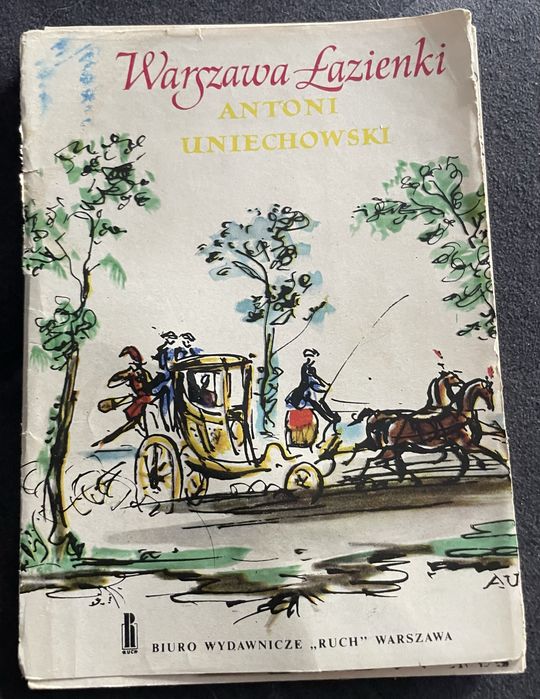 Komplet Warszawa Łazienki Antoni Uniechowski Ruch 1962 PRL (9 szt)