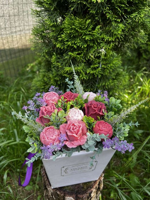 Мильні квіти ,з натурального мила