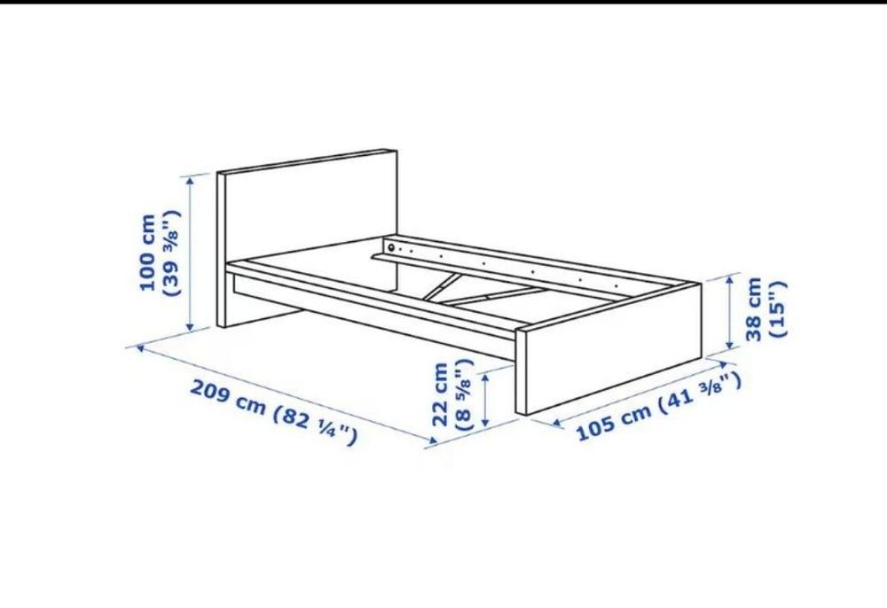 Cama Individual MALM c/ Estrado
