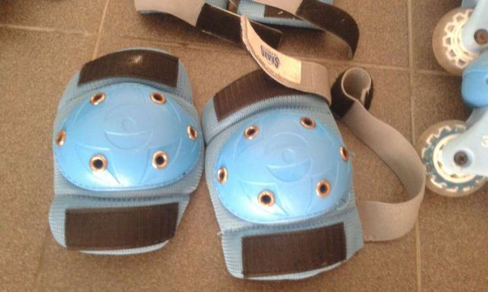 Proteções joelheiras, ombreiras mãos cotoveleiras patins bicicleta