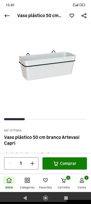 Vaso plástico floreira com morangos