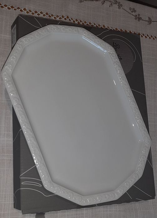 Biała Maria Rosenthal nowy porcelanowy talerz do serwowania