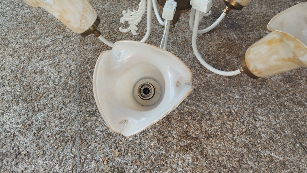Candeeiro de tecto de cinco luminárias
