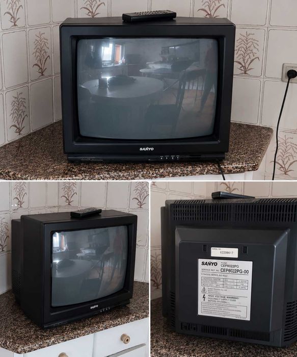 TV CRT Sanyo 24" Retro Gaming / PlayStation / SCART + Comando