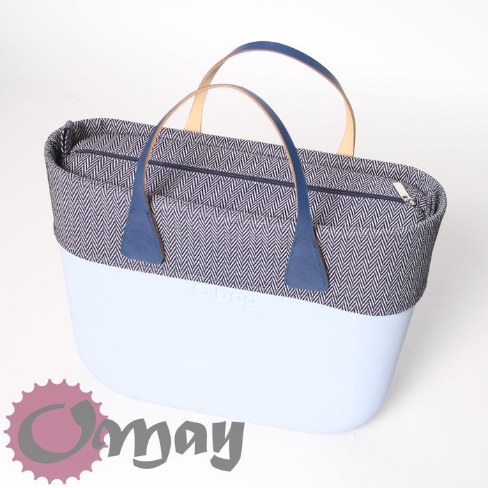Granatowy organizer OBAG STANDARD +OPASKA jodełka 2 kieszenie OMAY