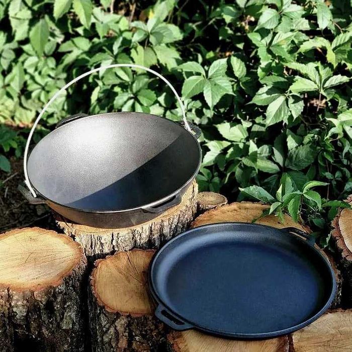 Казан чугунный , казанок / Казан чавунний з кришкою сковородою Акція!