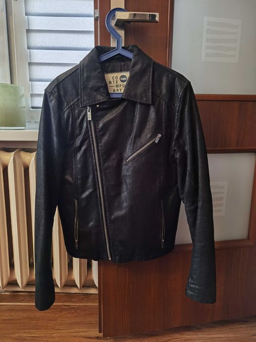 Kurtka męska ramoneska skórzana M