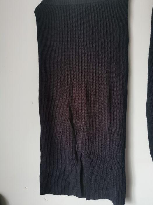 Granatowy komplet spódnica i sweter XL