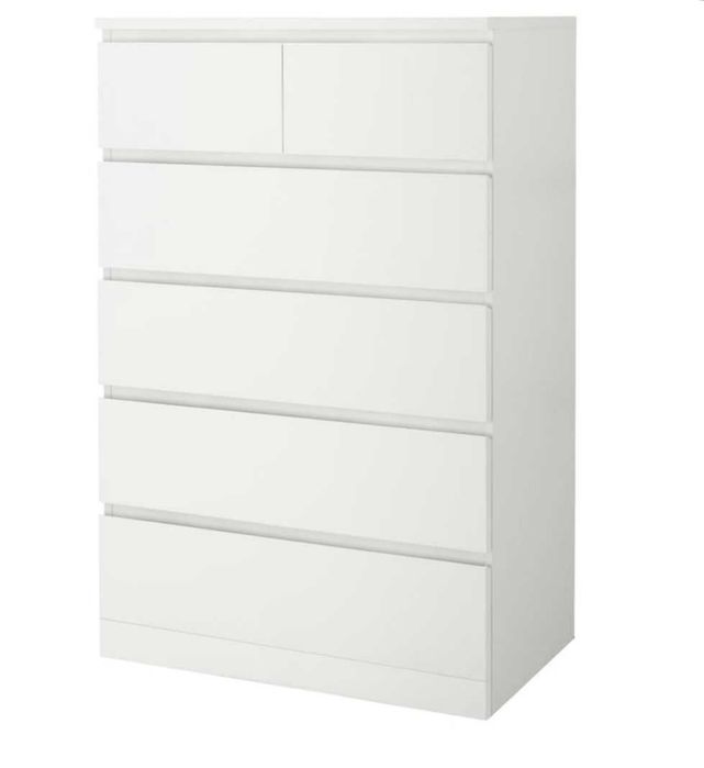 Duas Cómodas com 6 gavetas de 2 tamanhos diferentes