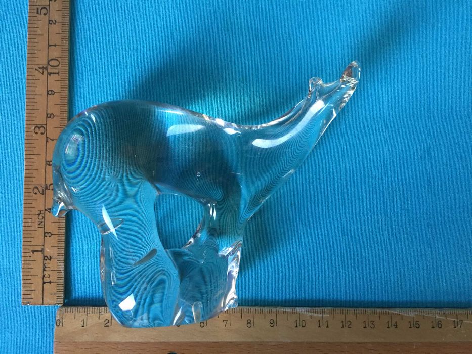 Estatuetas Antigas de Vidro - Urso Polar e Baleia