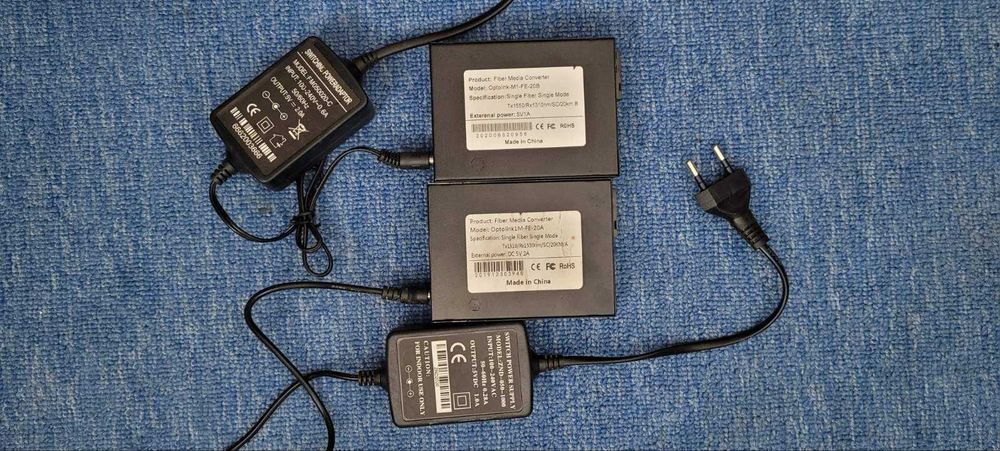 Медіаконвертер 1310/1550, 20км (optolink, step4net, slimca, dlink)