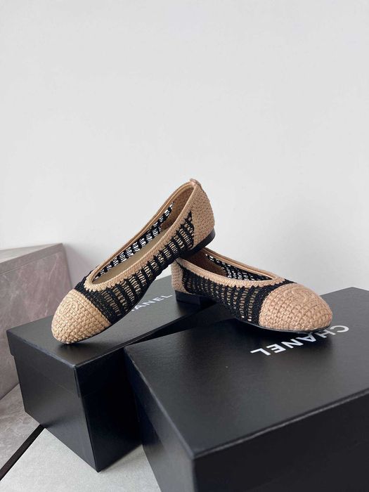 Chanel klasyczne baleriny z kolekcji plecionych espadryli