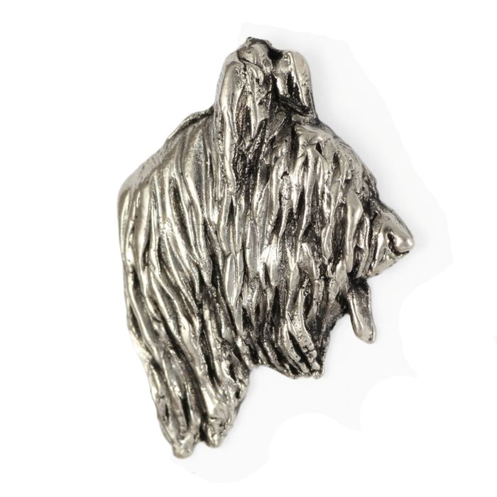 Owczarek francuski Briard pin posrebrzony Art-Dog