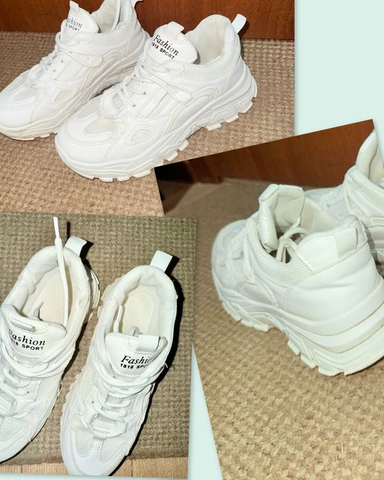 Кроссовки кеды 36,5-37р белые весна-лето