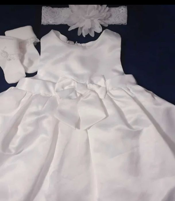 Zestaw sukienka i bluza-bawelniana kurteczka do chrztu, na wesele r.80