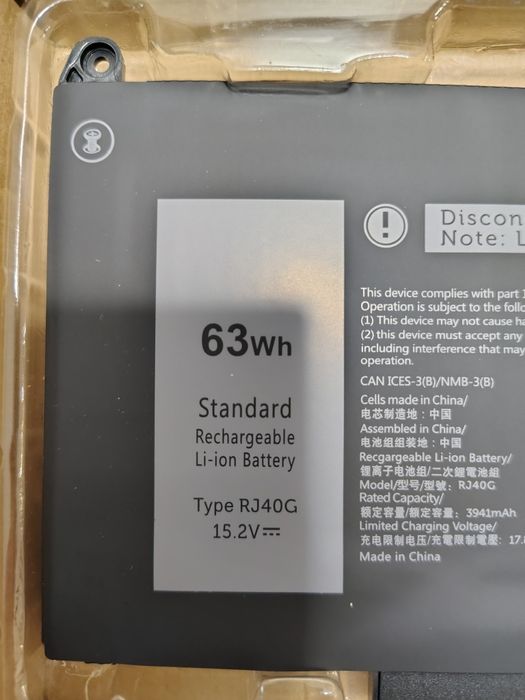 Акумулятор RJ40G для ноутбука Dell Latitude 5520 (НОВИЙ)
