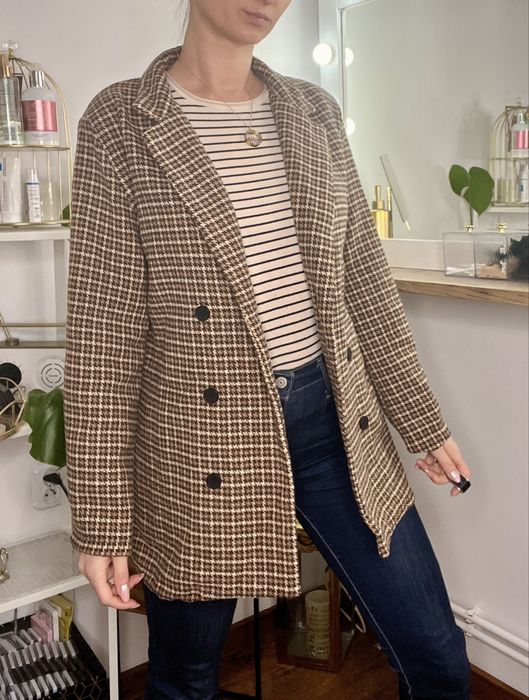 Marynarka żakiet krata kratka hit wiosna M