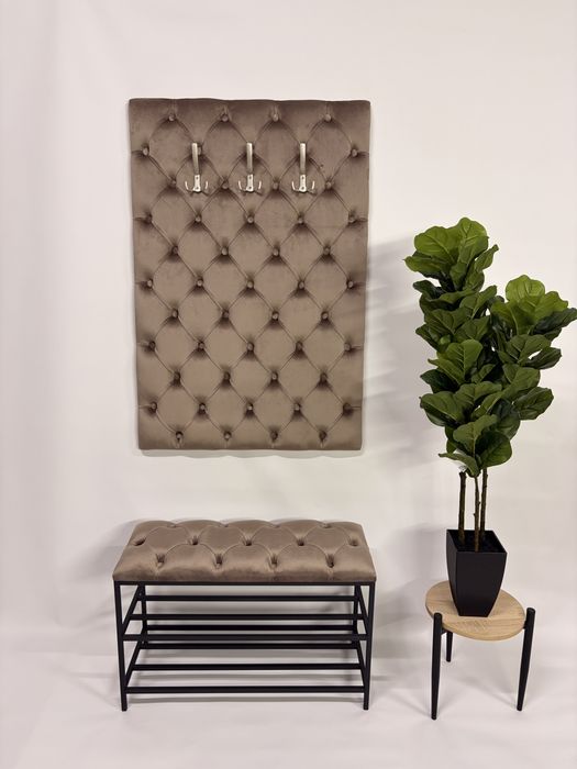 Меблі в передпокій, банкетка, мʼяка панель вішалка, коплект або окремо