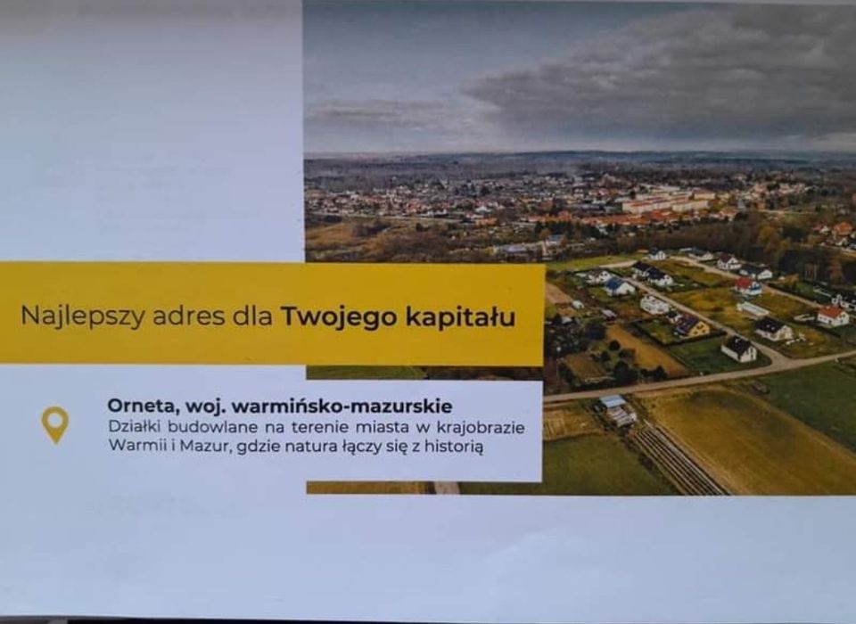 Działka Budowlana /OBJĘTA PLANEM MIEJSCOWYM !!!5 minut do jeziora