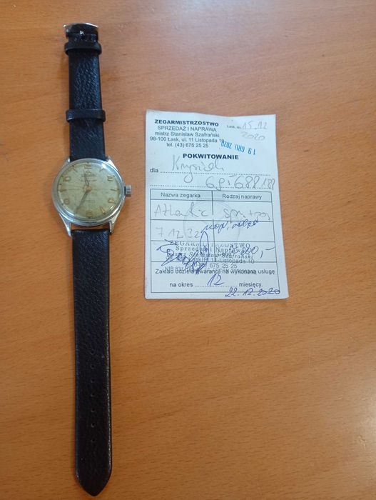 Szwajcarski zegarek mechaniczny Atlantic Worldmaster