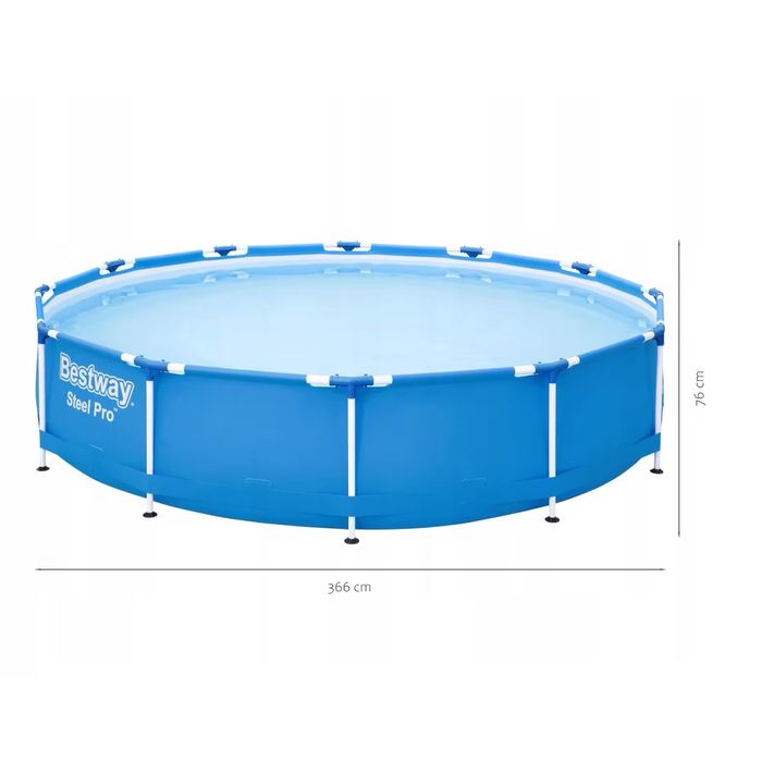Piscina Bestway Steel Pro 3,60m x 0,76m - impecável