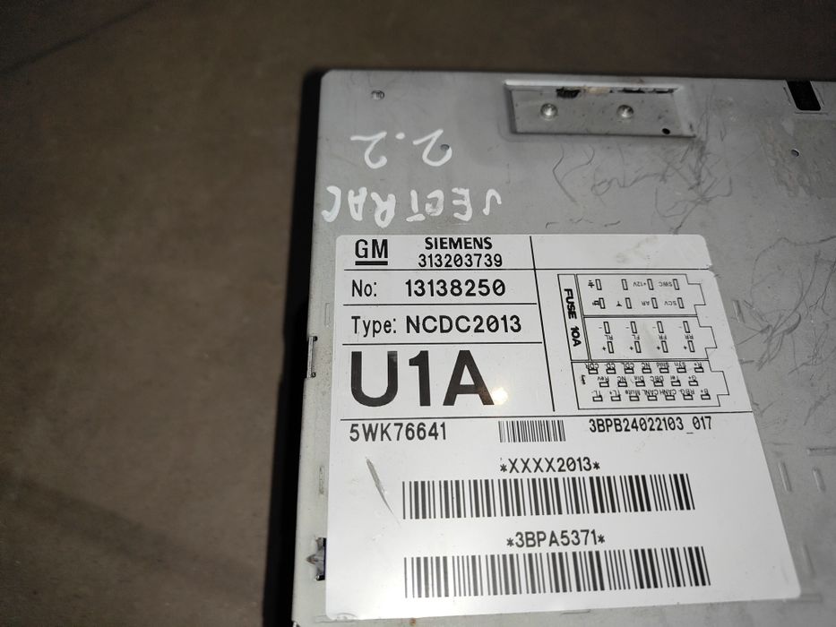 Opel Vectra C Signum radio CD NCDC 2013 + wyświetlacz + pin