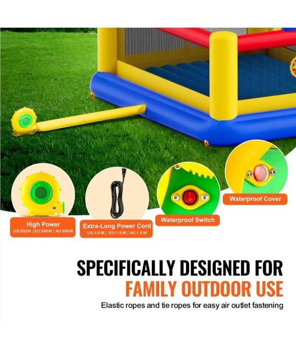 Дитячий надувний батут (4.5х4.4 м) з гіркою та насосом