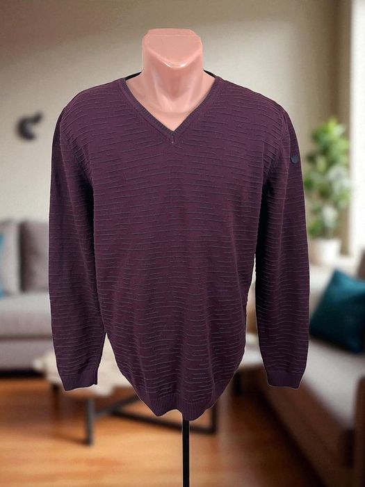 Pierre Cardin roz. L męski sweter z dekoltem w serek