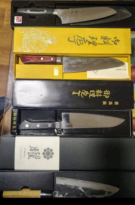 Японский нож,Кірітсуке ніж, сталь Аогамі,Широгамі, вуглецева 

Ніж дам