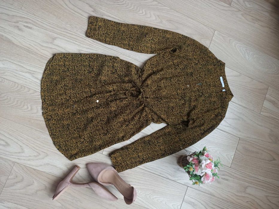 Сукня сорочка в принт, на кулісці, S