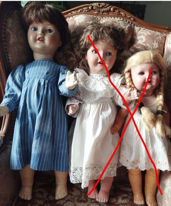 Stara lalka antyk 70 cm