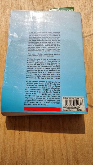 Livro técnico Contabilidade Analítica