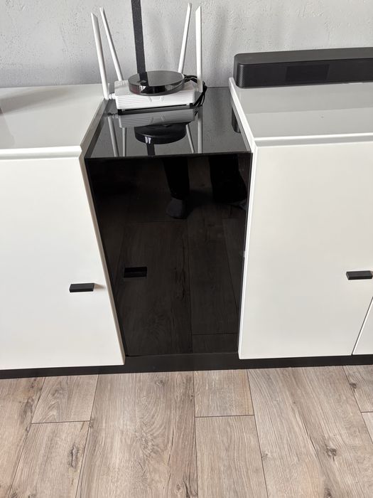 Komoda duża biało czarna