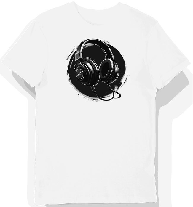 Koszulka męska biała z nadrukiem zestawu gamingowego XL