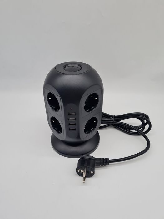 Listwa zasilająca pionowa 8 gniazdek 4x usb Kutumai