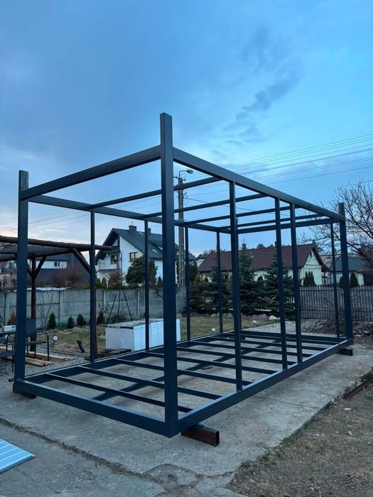 Konstrukcja stalowa domku modułowego 35m2