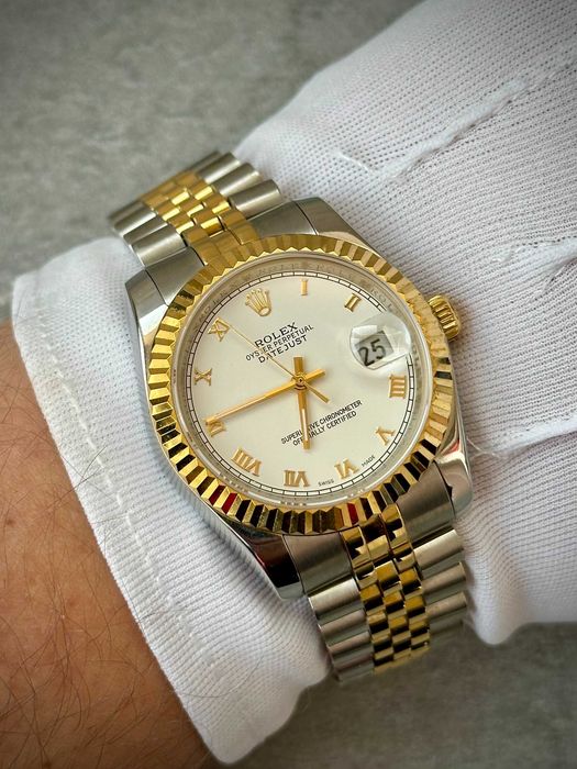 Rolex Gold Oyster DATEJUST 36 та 37 mm Ролекс мужские/женские часы