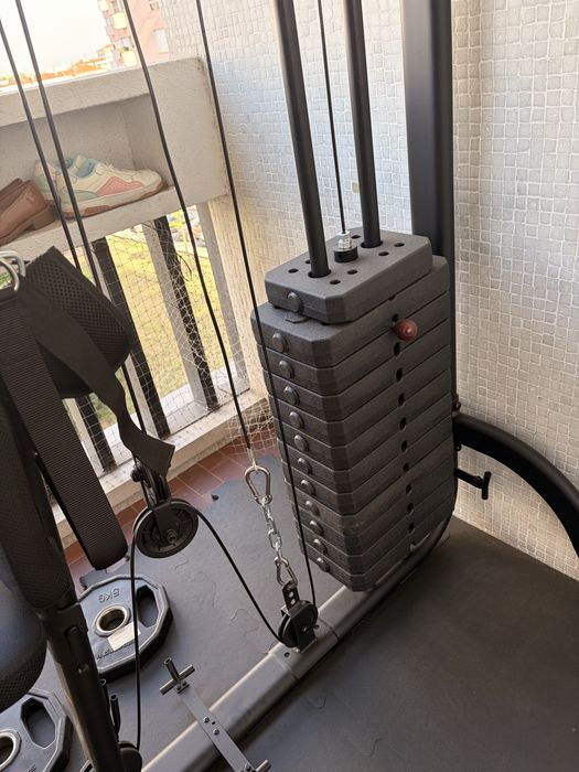 Máquina Multifunções de Ginásio + Chão de Borracha com garantia