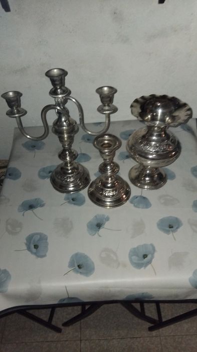 Castiçal de Altar em Prata