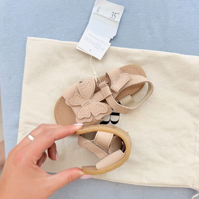 Босоніжки Zara barefoot 25 розмір натуральна шкіра